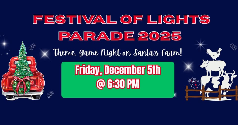 Festival of Lights Parade 2025: Game Night on Santa’s Farm!